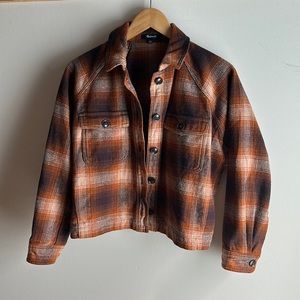 Madewell Cropped Flannel Shirt-Jacket Sz S